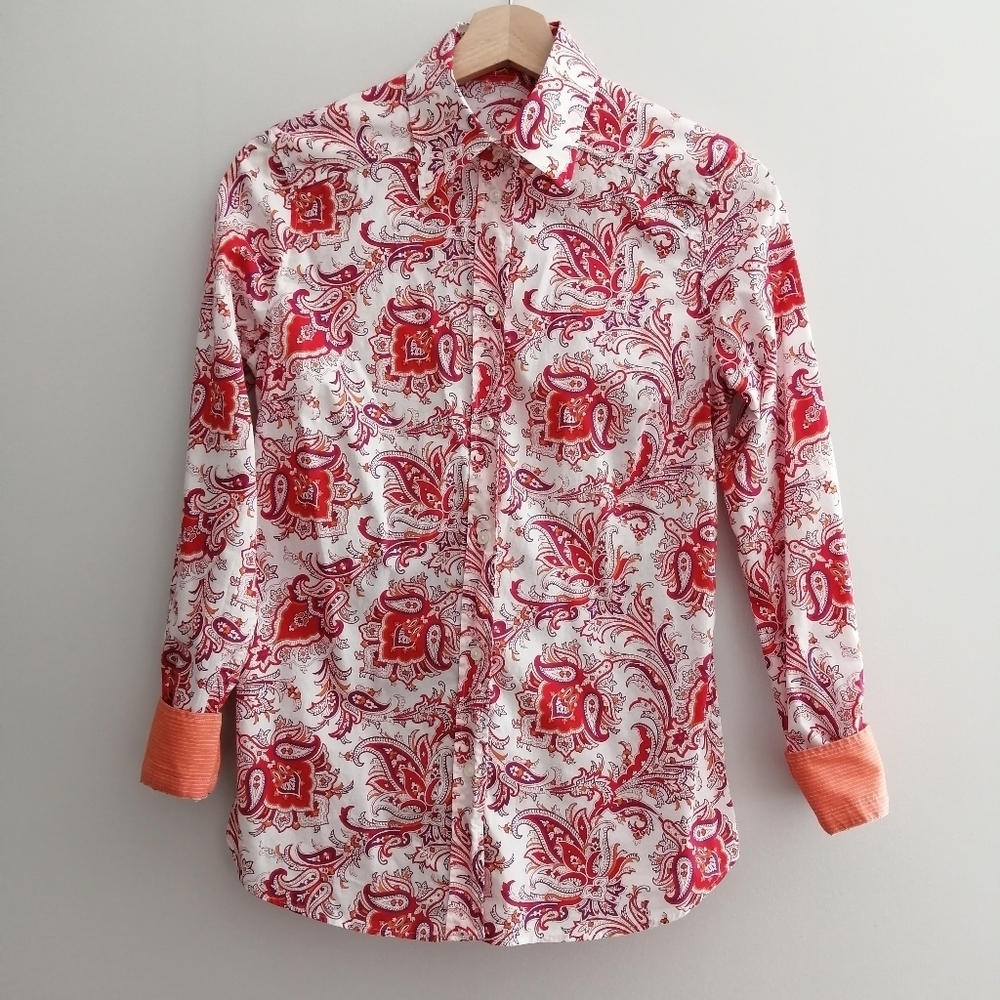 Etro Paisley Floral Colourful Print Button Up IT 42 or 6 US